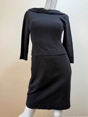 Etcetera Sheath Peter Pan Collar Tailored Fitted Retro Flair Glam Dress Sz 2